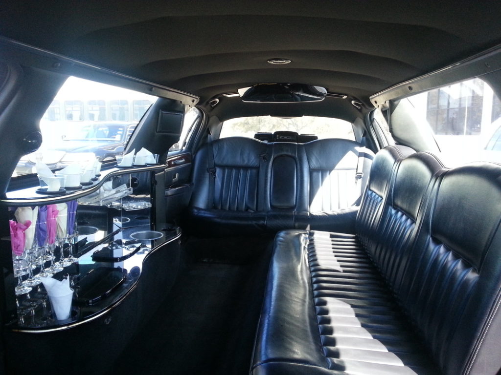 inside lincoln limousine