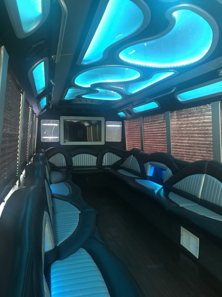 party bus dallas interior
