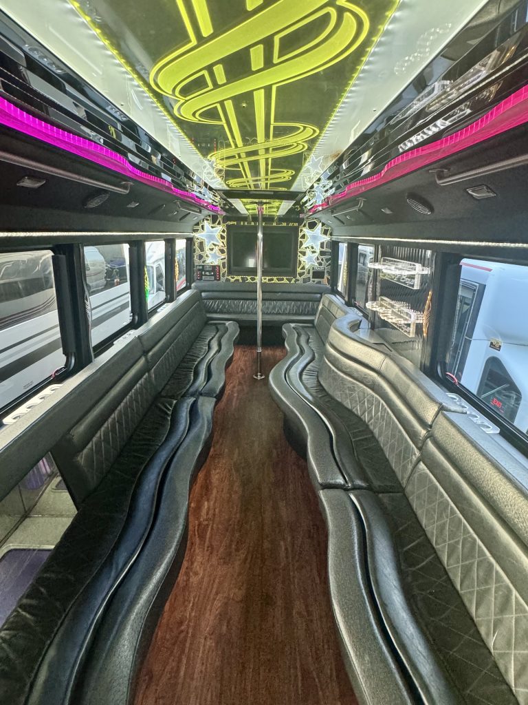 interior dallas limo bus